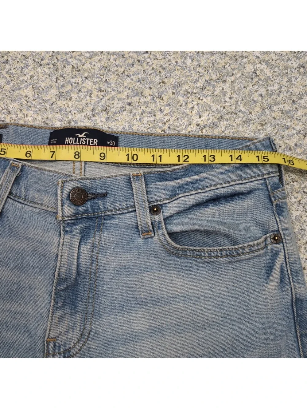 Hollister Skinny Fit Jeans 30x30 Light Wash Faded Blue Denim Everyday